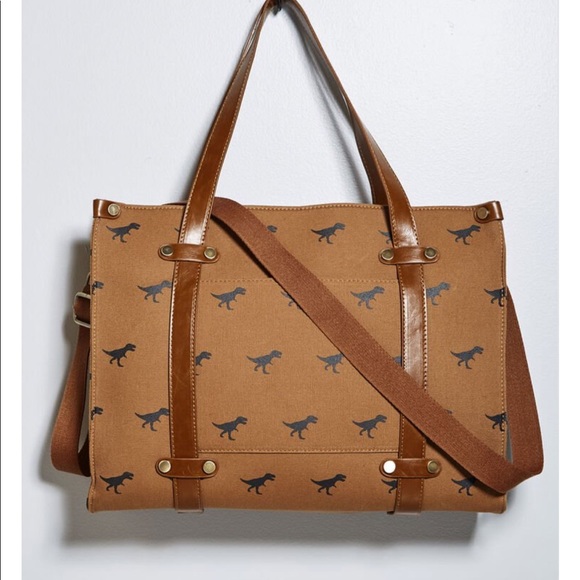 Modcloth Red and Brown Cat Print Shoulder Bag - Picture 7 of 7